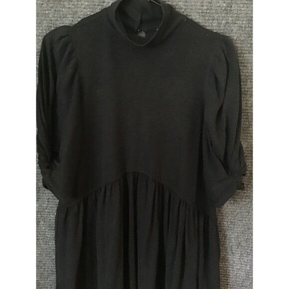 FP Beach Mini Dress Size XS Isn't She Lovely Linen Blend Charcoal Black Pockets - Picture 4 of 8